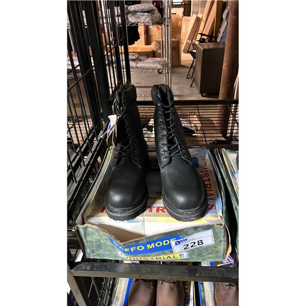 *NEW* DAFFO MODE INDUSTRIALS DW-908 BLACK SIZE 11W STEEL TOE BOOTS