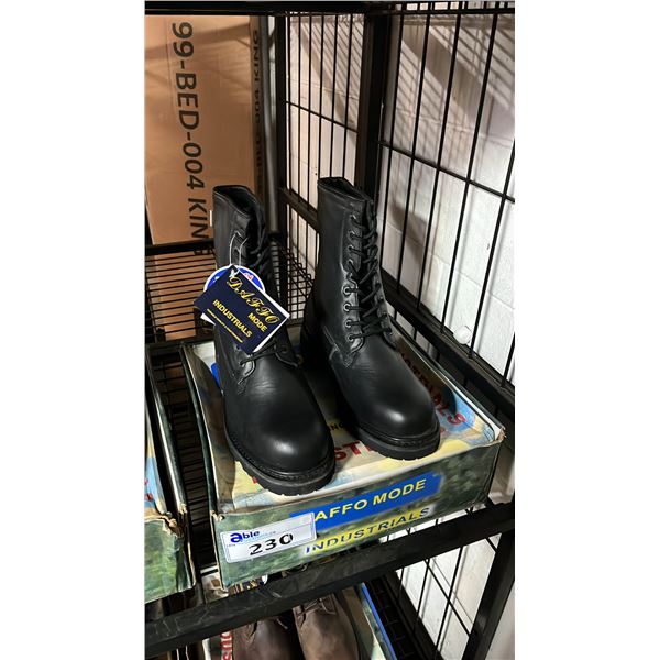 *NEW* DAFFO MODE INDUSTRIALS DW-121 BLACK SIZE 11W STEEL TOE BOOTS