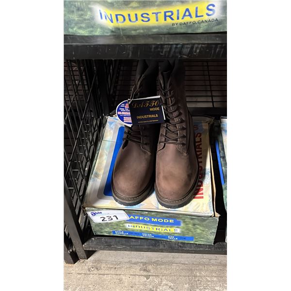 *NEW* DAFFO MODE INDUSTRIALS DW-908 BROWN SIZE 11W STEEL TOE BOOTS