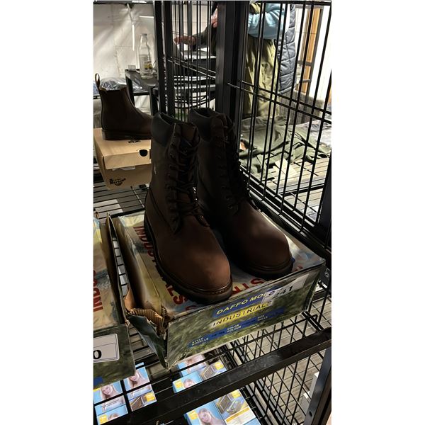 *NEW* DAFFO MODE INDUSTRIALS DW-908 BROWN SIZE 11W STEEL TOE BOOTS