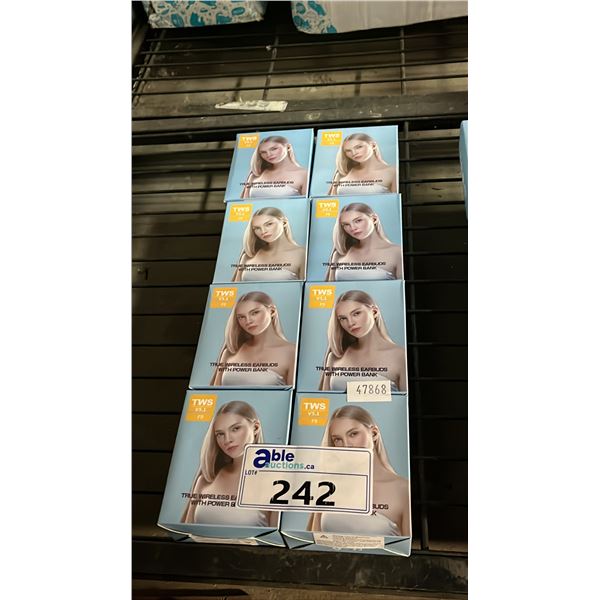 *NEW IN BOX* (8) TWS V5.1 F9 TRUE WIRELESS EARBUDS