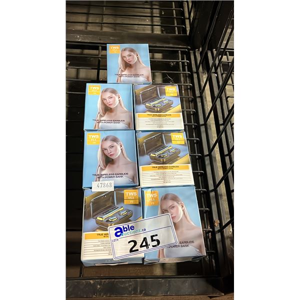 *NEW IN BOX* (8) TWS V5.1 F9 TRUE WIRELESS EARBUDS