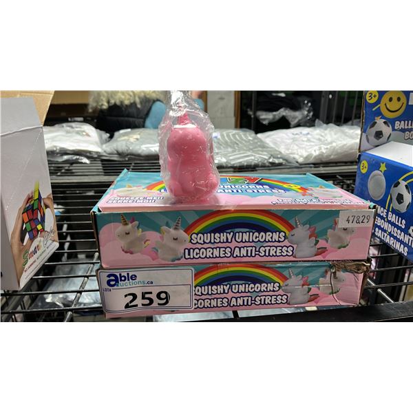 *NEW IN BOX* 2 BOXES OF KRAZY SQUISHY UNICORNS: ASSORTED COLOURS