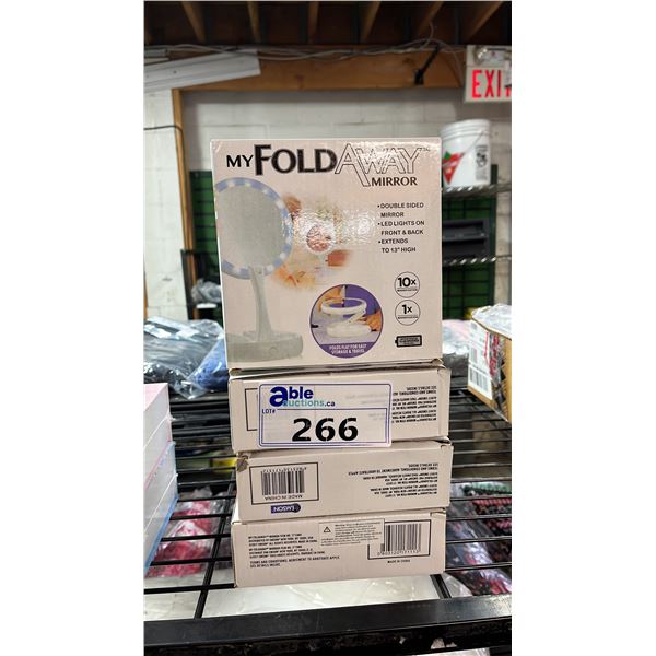 *NEW IN BOX* (4) MY FOLDAWAY MIRRORS