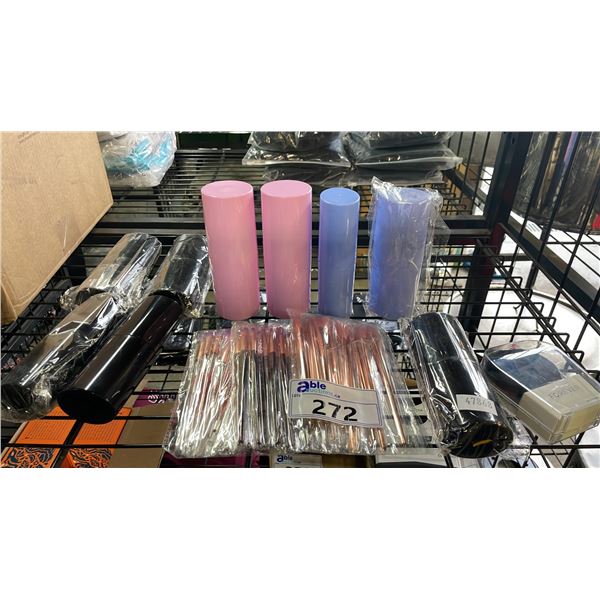 *NEW* BATTERY OPERATED FACIAL CLEANSING DEVICE & (12) ASSORTED MAKEUP BRUSH SETS