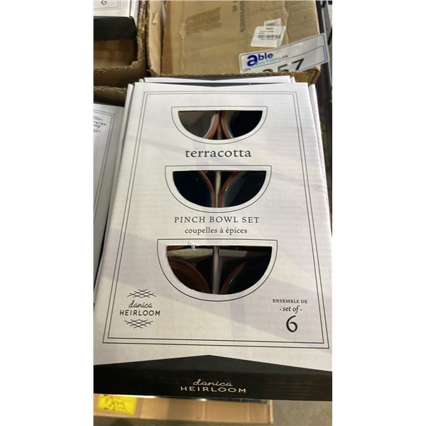*NEW * CASE OF DANICA HEIRLOOM PINCHBOWLS: 6 SETS OF 6 PINCHBOWLS