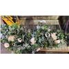 Image 1 : ASSORTED SIZE GLASS VASES & FAUX FLOWERS