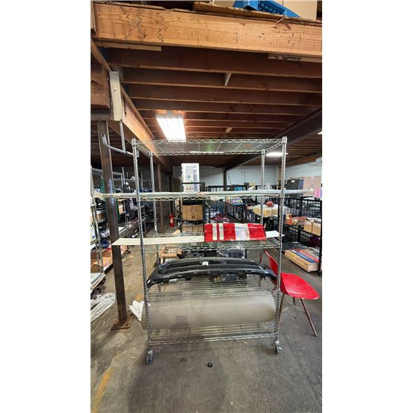 RACK OF LAWSON THREADED RODS, REAR TAIL LIGHT, VEHICLE REPLACEMENT GRILL & MORE
