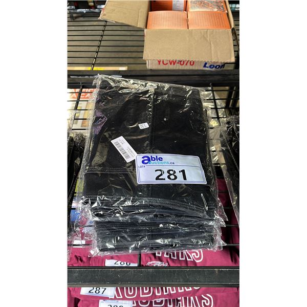 *NEW & INDIVIDUALLY PACKAGED* (9) BLACK WAIST CINCHERS: SIZE XL