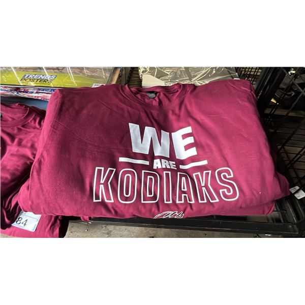 *NEW WITH TAGS* (10) GILDAN "WE ARE KODIAKS" BURGUNDY T SHIRTS: SIZE L