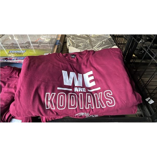*NEW WITH TAGS* (10) GILDAN "WE ARE KODIAKS" BURGUNDY T SHIRTS: SIZE L