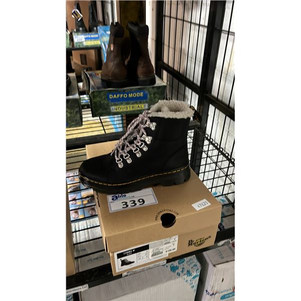 *NEW IN BOX* DR, MARTENS AIR WAIR BLACK LEATHER BOOTS: LADIES 6