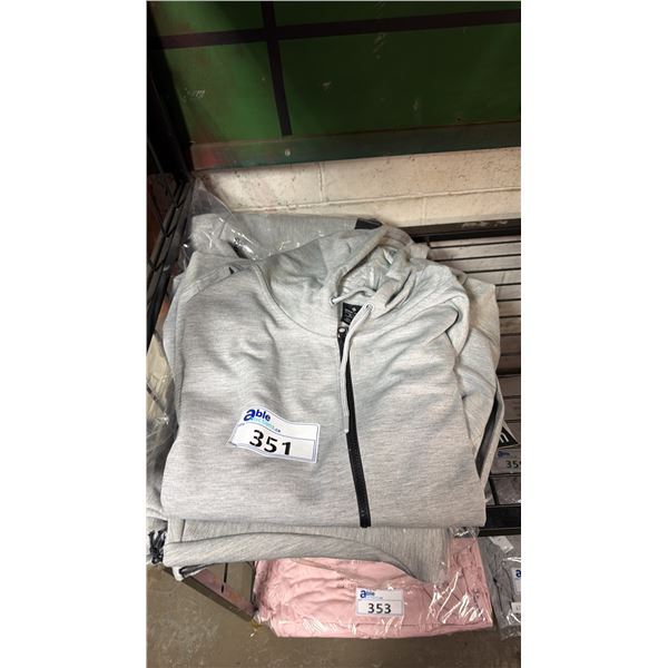 *NEW WITH TAGS* (6) URBAN ACTIVE GREY ZIPPERED HOODIES: SIZE S - XL