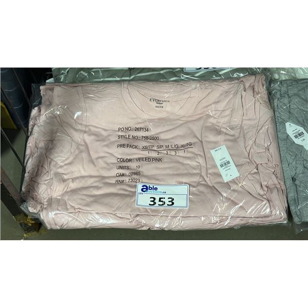 *NEW WITH TAGS* (10) BLUENOTES EVERYDAY PINK T SHIRTS: SIZES XS - XL
