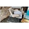 Image 1 : PALLET OF ASSORTED ITEMS INCLUDING; OFFICE CHAIR, TABLE & ELECTRIC HEIGHT ADJUSTABLE DESK