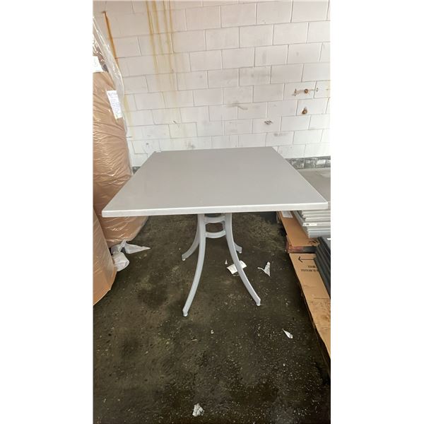 *NEW* RATANA SEATTLE BAR HEIGHT TABLE 36" X 36" WITH ALUMINUM BASE & SILVER TOP (NO HARDWARE)