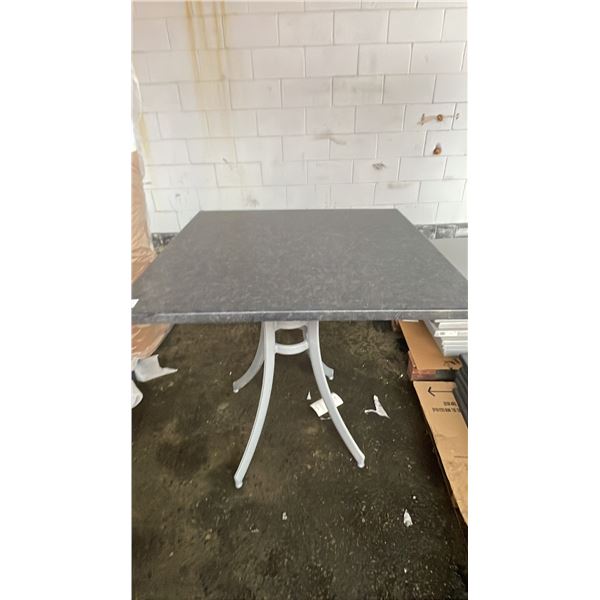 *NEW* RATANA SEATTLE BAR HEIGHT TABLE 36" X 36" WITH ALUMINUM BASE & BLACK TOP (NO HARDWARE)