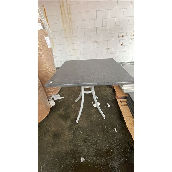 *NEW* RATANA SEATTLE BAR HEIGHT TABLE 36" X 36" WITH ALUMINUM BASE & BLACK TOP (NO HARDWARE)