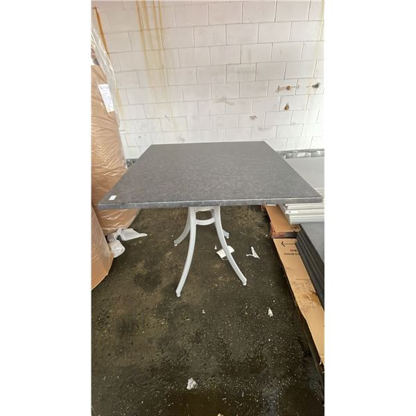 *NEW* RATANA SEATTLE BAR HEIGHT TABLE 36" X 36" WITH ALUMINUM BASE & BLACK TOP (NO HARDWARE)