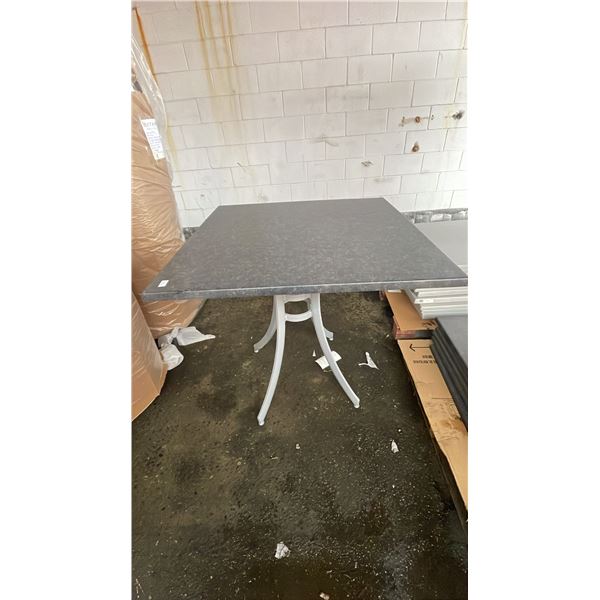 *NEW* RATANA SEATTLE BAR HEIGHT TABLE 36" X 36" WITH ALUMINUM BASE & BLACK TOP (NO HARDWARE)