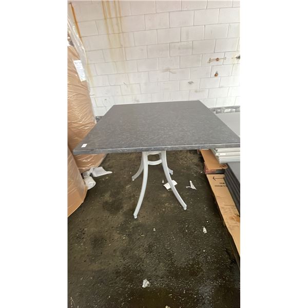 *NEW* RATANA SEATTLE BAR HEIGHT TABLE 36" X 36" WITH ALUMINUM BASE & BLACK TOP (NO HARDWARE)