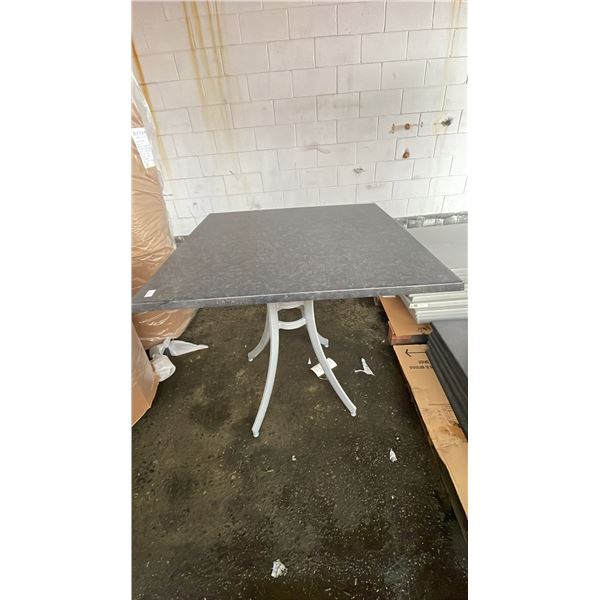 *NEW* RATANA SEATTLE BAR HEIGHT TABLE 36" X 36" WITH ALUMINUM BASE & BLACK TOP (NO HARDWARE)