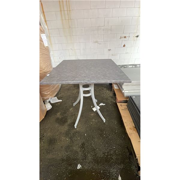 *NEW* RATANA SEATTLE BAR HEIGHT TABLE 36" X 36" WITH ALUMINUM BASE & GREY TOP (NO HARDWARE)