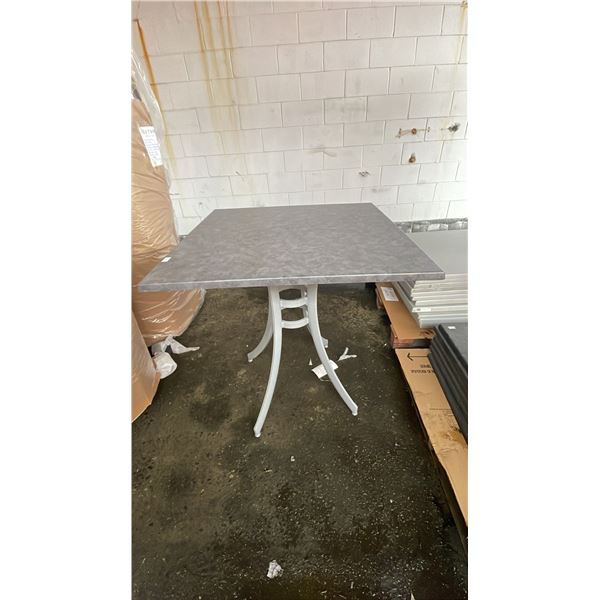 *NEW* RATANA SEATTLE BAR HEIGHT TABLE 36" X 36" WITH ALUMINUM BASE & GREY TOP (NO HARDWARE)