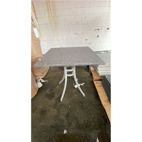 *NEW* RATANA SEATTLE BAR HEIGHT TABLE 36" X 36" WITH ALUMINUM BASE & GREY TOP (NO HARDWARE)