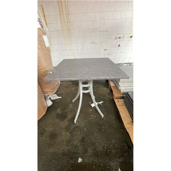 *NEW* RATANA SEATTLE BAR HEIGHT TABLE 36" X 36" WITH ALUMINUM BASE & GREY TOP (NO HARDWARE)