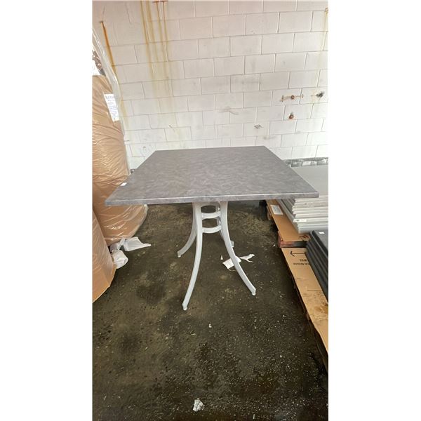 *NEW* RATANA SEATTLE BAR HEIGHT TABLE 36" X 36" WITH ALUMINUM BASE & GREY TOP (NO HARDWARE)