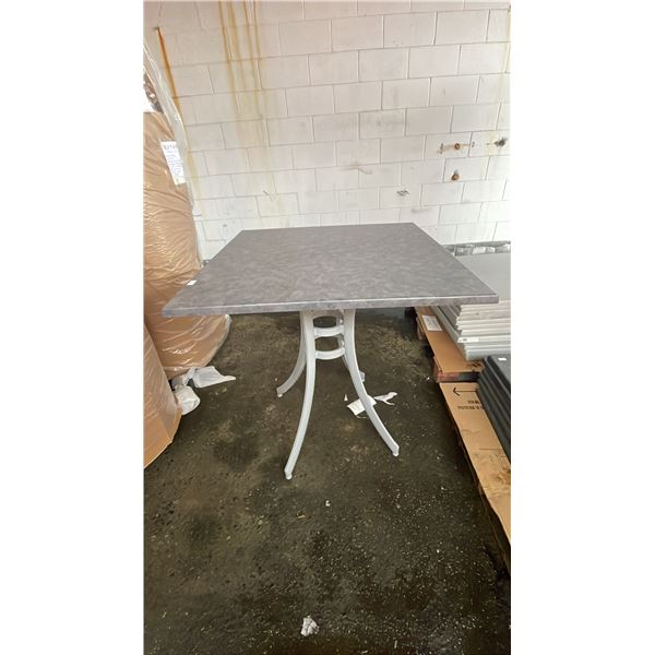 *NEW* RATANA SEATTLE BAR HEIGHT TABLE 36" X 36" WITH ALUMINUM BASE & GREY TOP (NO HARDWARE)