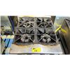 Image 2 : SATURN COMMERCIAL STAINLESS STEEL 4-BURNER GAS COUNTERTOP HOT PLATES WITH 2-TIER STAINLESS STEEL