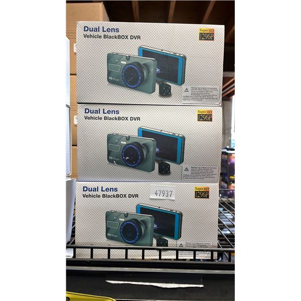 (3) DUAL LENS VEHICLE BLACKBOX DVR