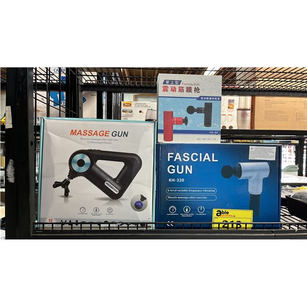 (3) ASSORTED MASSAGE GUNS