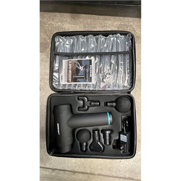 *NEW IN CASE* MASSAGE GUN WITH 6 ATTACHMENTS