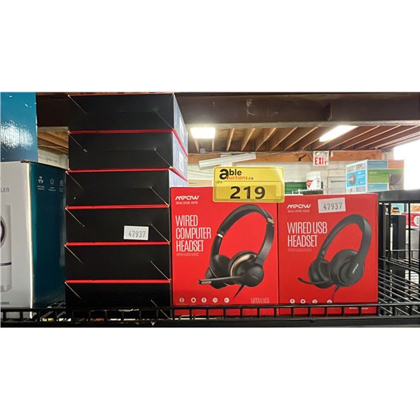*NEW IN BOX* (8) ASSORTED MPOW WIRED HEADSETS