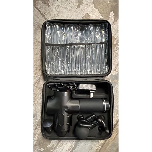 *NEW IN CASE* MASSAGE GUN WITH 6 ATTACHMENTS