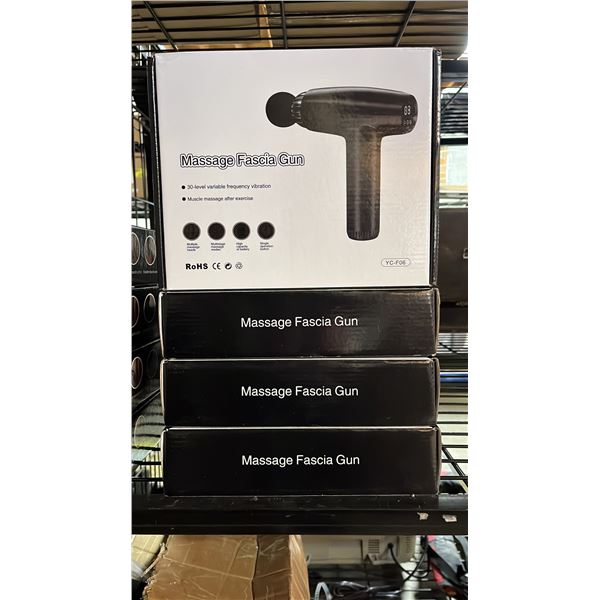 *NEW IN BOX* (4) MASSAGE GUN WITH 6 ATTACHMENTS
