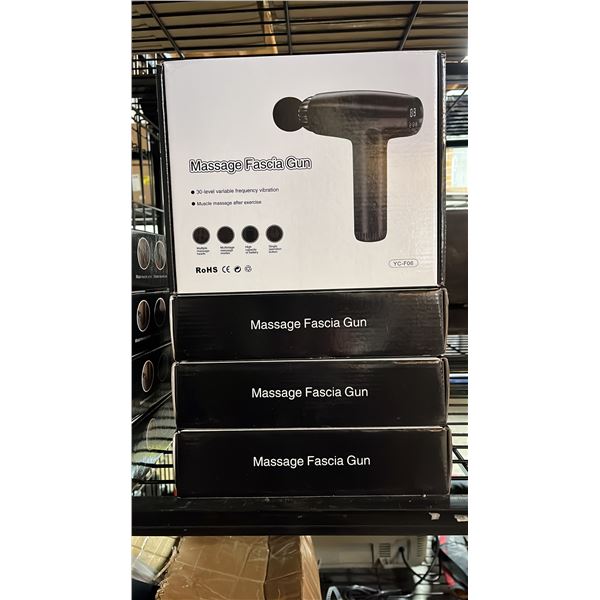 *NEW IN BOX* (4) MASSAGE GUN WITH 6 ATTACHMENTS