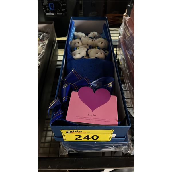 *NEW IN BOX*  (2) TEDDY BEAR BOUQUET