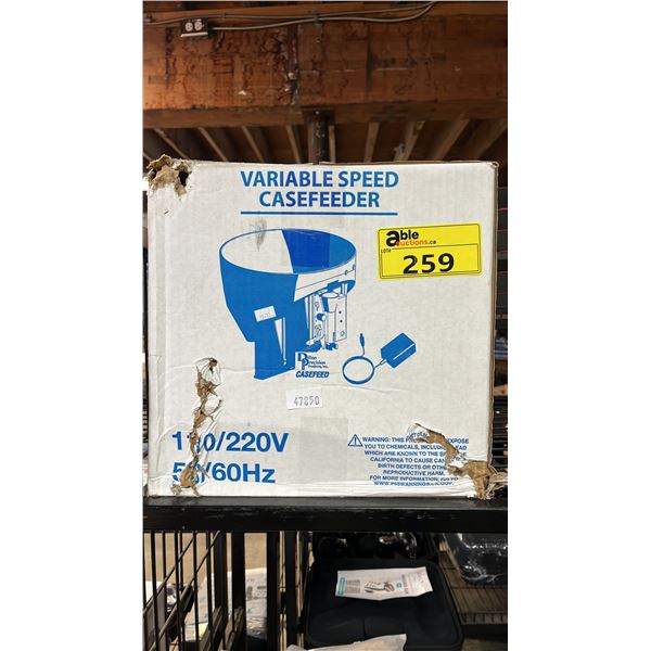 VARIABLE SPEED CASEFEEDER IN BOX