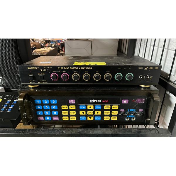 SPACETECH K-18 MIC MIXER AMPLIFIER AND LITECH KOD PLAYER-*WORKING CONDITION UNKNOWN*