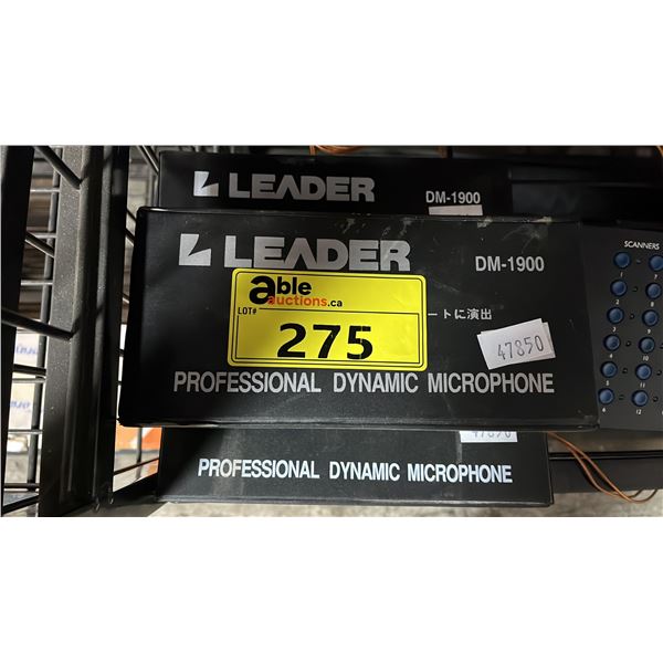 (3) LEADER PROFESSIONAL DYNAMIC MICROPHONES