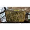 Image 1 : VINTAGE EMBOSSED BRASS BOX 17" X 10"