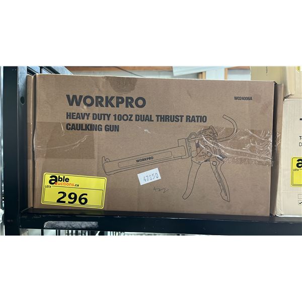 *NEW IN BOX* WORK PRO HEAVY DUTY 10 OZ DUAL THRUST RATIO CAULKING GUN