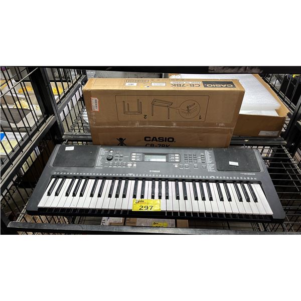 YAMAHA DIGITAL KEYBOARD AND CASIO CB-7BK PIANO BENCH