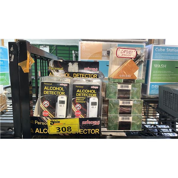 *NEW* SAFEDRIVE PERSONAL ALCOHOL DETECTORS & 4 GEAR & BLOCK MOUSTACHE TRIMMERS