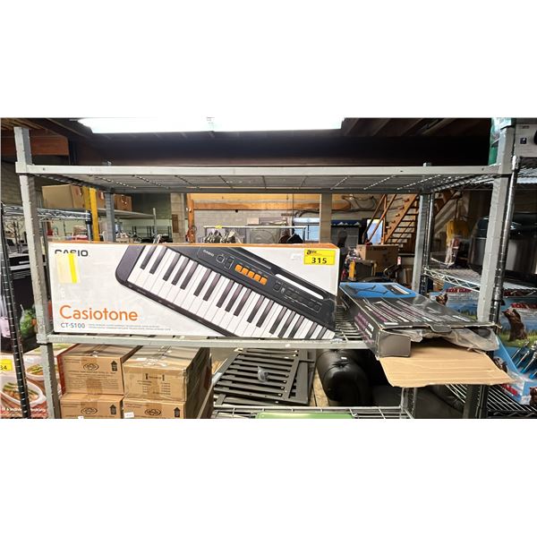 CASIO CASIOTONE DIGITAL KEYBOARD AND CASIO PORTABLE KEYBOARD BENCH- *WORKING CONDITION UNKNOWN*