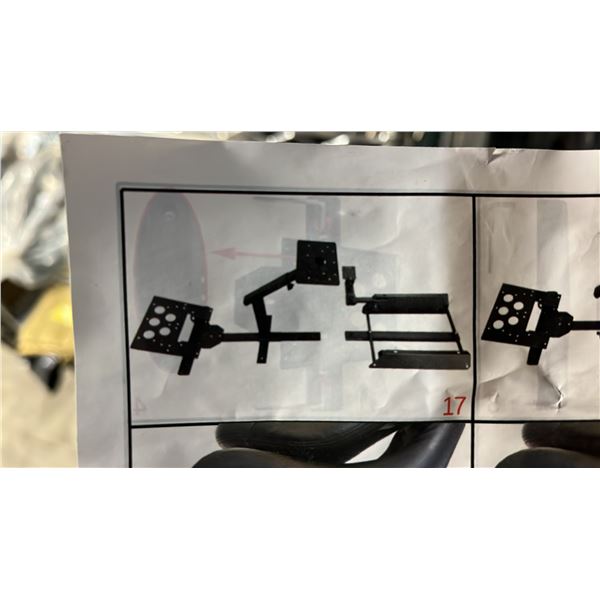 RACING STIMULATOR GAME CHAIR BASE  -UNASSEMBLED IN BOX *NO CHAIR/MAY BE MISSING PIECES*